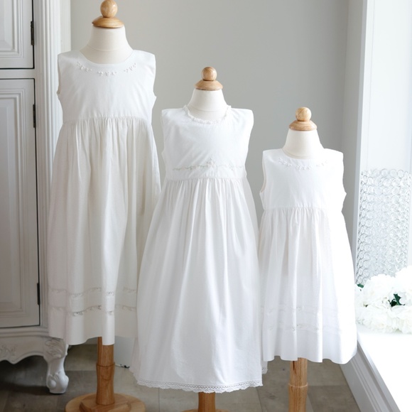 Strasburg Dress NWOT Ivory/White Cotton Lace size 7 Vacation Beach Portrait - Picture 8 of 9